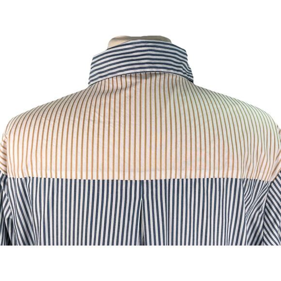 Matthildur Midi Shirt Long Tunic Dress Size 4 Large Striped Lagenlook Artsy - Picture 9 of 13